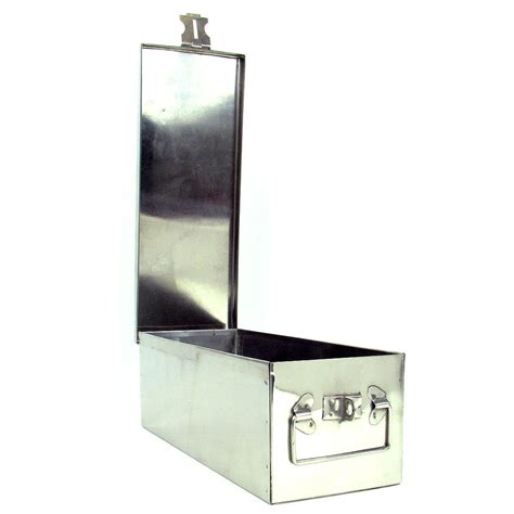 steel lock box front|small metal lockable storage boxes.